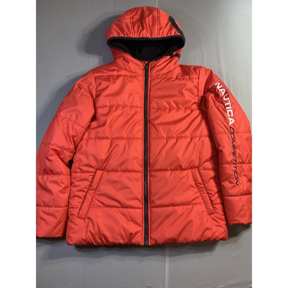 NAUTICA‎ COMPETITION Jacket XL Puffer Goose Down Hooded Red